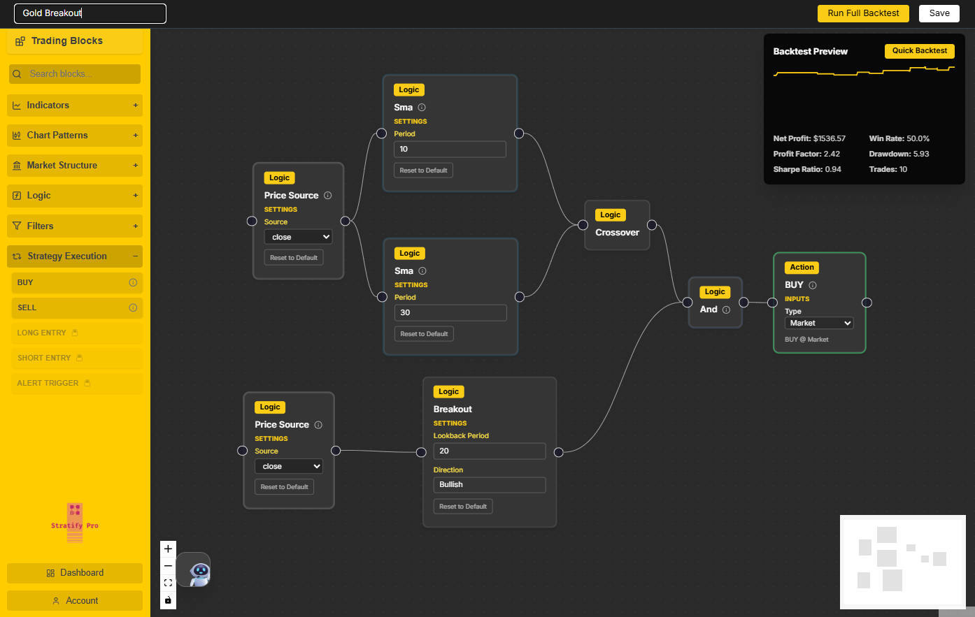 Strategy Builder Screenshot